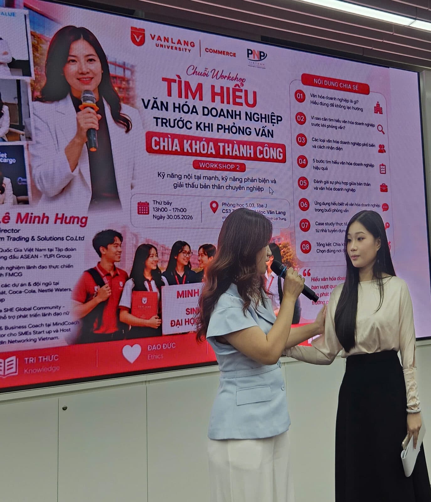 Lê Minh Hưng - Founder PNP Việt Nam chia sẻ tại Workshop "Tìm hiểu văn hóa doanh nghiệp" cùng Đại học Văn Lang